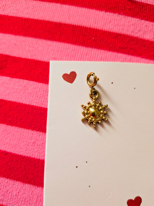 Tiny Sunburst Charm (Gold)