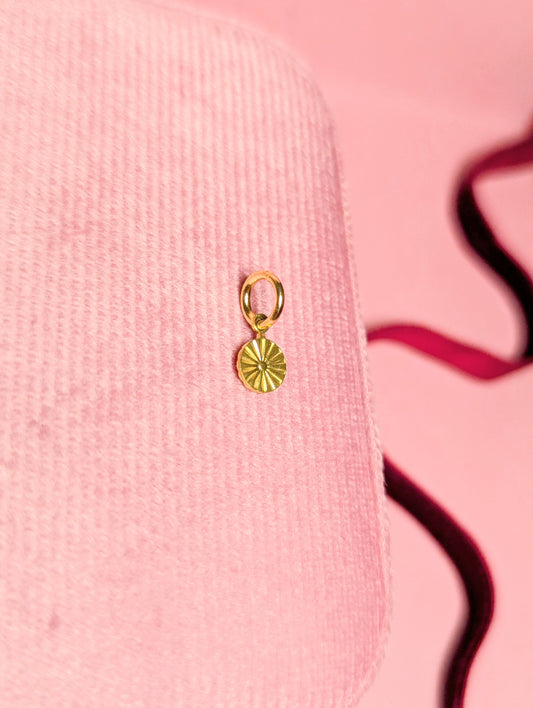 Tiny Sunburst Charm (Gold)