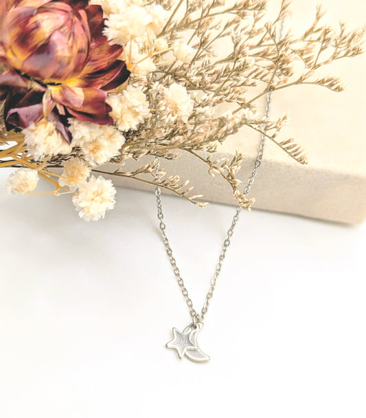 To The Moon And Back Necklace (Silver)